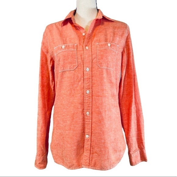 GAP long sleeve button down shirt slim fit - Picture 8 of 8